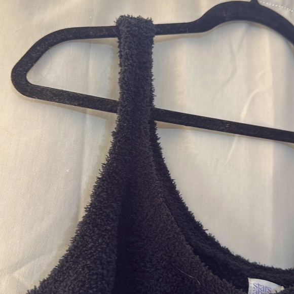 Black Sherpa Cropped Tank Top. Stars Above XL. New with Tag. - Picture 3 of 4